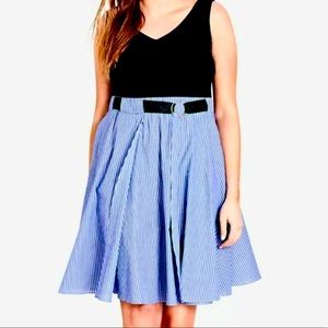 City Chic A-Line Dress 16 S